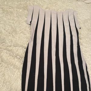 Black and white MIDI dress